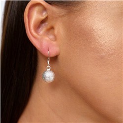 Серьги висячие с шариками, покрытие посеребрение, №013025, УЦЕНКА арт.08.0849