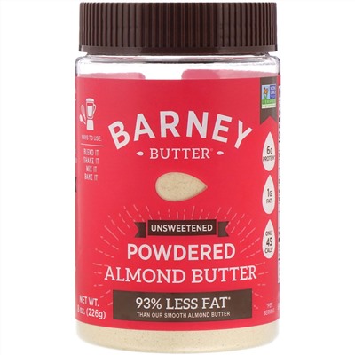 Barney Butter, Powdered Almond Butter, Unsweetened, 8 oz (226g)