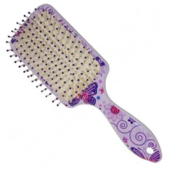 Salon Solinberg Расческа массажная 338-69087B, пластиковая, пластиковые штифты, L 220 мм, бабочки-цветочки 27918