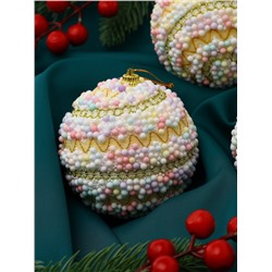 Ёлочные игрушки «Абель галант», шары новогодние, d=8 см, 3 шт., колор