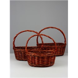 Набор корзин плетёных Smith, ива, 3 шт., коричневый
