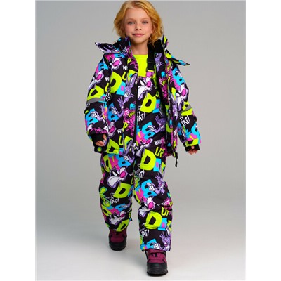 Комплект текстильный с полиуретановым покрытием для девочек: куртка, полукомбинезон
