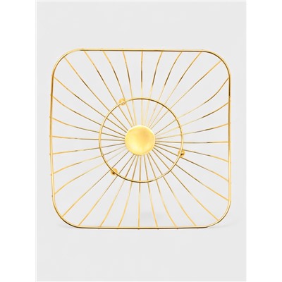 Ваза для фруктов «Доляна. Милена», 28×28×7 см, золотистая