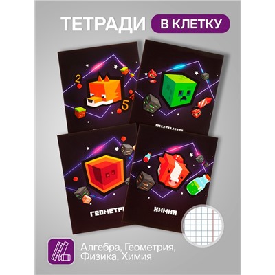 Набор предметных тетрадей А5, 36 листов Сalligrata «Пиксели», 10 предметов