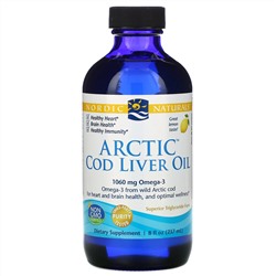 Nordic Naturals, масло печени арктической трески, со вкусом лимона, 237 мл (8 жидк. унций)