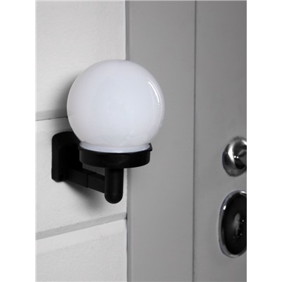 Садовый светильник «Шар», уличный, на солнечной батарее, 14×15×10 см, 1 LED, свечение белое