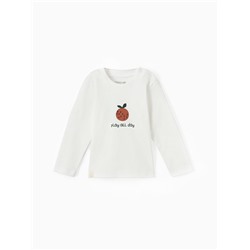 Лонгслив Крошка Я Oranges, рост 62-68 см, молочный