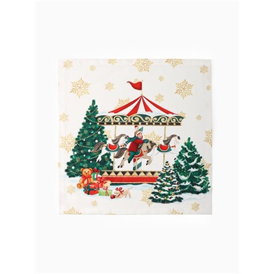 Набор салфеток сервировочных «Этель. Новогодняя ярмарка», 4 шт., белые, 40×40 см
