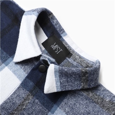 Рубашка мужская в клетку MIST, размер 46, синий