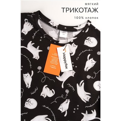 Туника оверсайз для девочки Happyfox