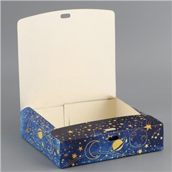 Коробка подарочная новогодняя складная «С Новым годом», 20×18×5 см, БЕЗ ЛЕНТЫ