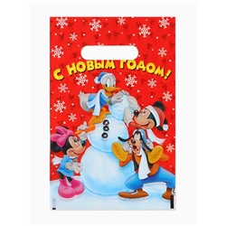 Пакет подарочный, полиэтилен, «С Новым годом», 20×30 см