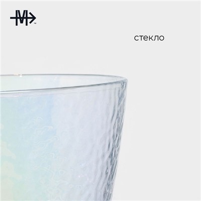 Набор бокалов для вина Magistro «Жемчуг» 400 мл, 6 шт., стекло, перламутровый