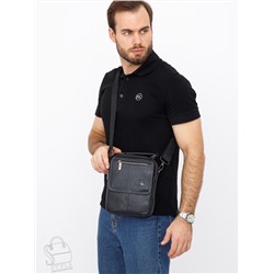 Сумка мужская кожаная 632M black Fuzhiniao