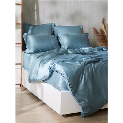 Простыня евро-макси SL Home Tencel, 235×280 см, серо-голубая, тенсель