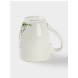 Кружка Доляна «Зайка», 330 мл, фарфор, белая