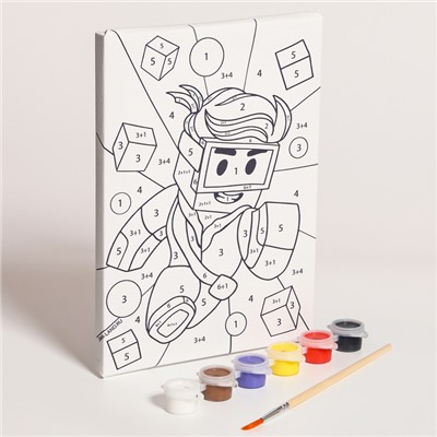 Картина по номерам для детей «Смелый герой», 21×15 см