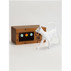 Когтеточка-лежанка «Пижон» из гофрокартона с кошачьей мятой «Грибочек», 48×24×24 см