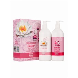 Подарочный набор женский DREAM NATURE SPA CARE густые и сильные волосы, гель для душа и шампунь по 500 мл, лотос