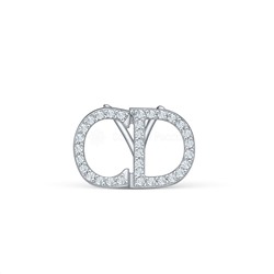 Подвеска из серебра с фианитами родированная - CD 925 пробы П-2854-Р