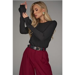 Лонгслив Эми (чёрный)