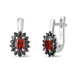 Серьги, гранат , шпинель, Фиона