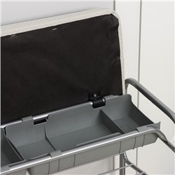Этажерка для обуви с сиденьем (ЭТП3/С), 2 полки, 79×33×51 см, серая