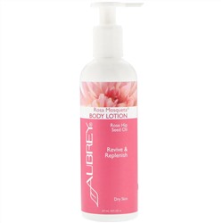 Aubrey Organics, Body Lotion, Rosa Mosqueta, Dry Skin, 8 fl oz (237 ml)