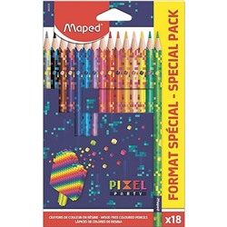 Карандаши пластиковые 18цв PIXEL PARTY трехгранные 862205 Maped