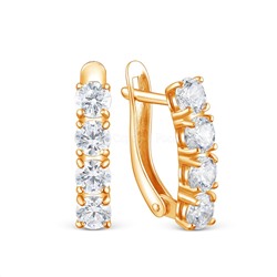 Кольцо из золочёного серебра с фианитами 925 пробы S1180771010з