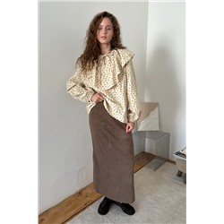 Блузка женская  DREAM072/04/Бежевый, черный
