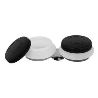 Масленка двойная с крышкой, диаметр 5 см, высота 3,5 см, пластиковая 2411301697 Невская палитра