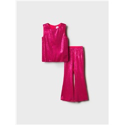 Комплект трикотажный для девочек: топ, брюки (легинсы)