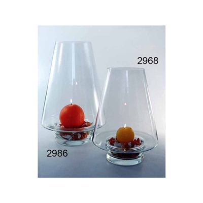 Ваза «Гала», малая, 700 мл, d=8 см, 18×13 см, высота ножки 5 см, стекло, прозрачная