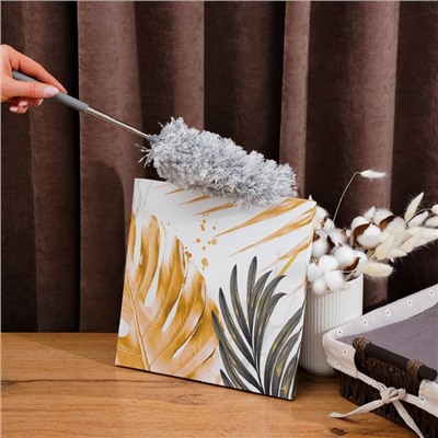 Щётка для удаления пыли, телескопическая ручка 37-81 см, насадка из микрофибры 17 см