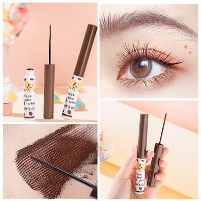 Тушь для ресниц КОРИЧНЕВАЯ с микрокистью