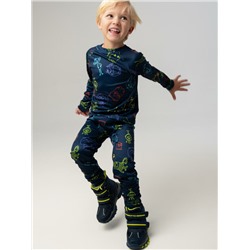 Термокомплект трикот. для мальчиков: фуфайка (футболка) с длин. рук, брюки