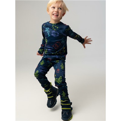 Термокомплект трикот. для мальчиков: фуфайка (футболка) с длин. рук, брюки