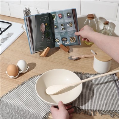 Подставка деревянная для книг, планшетов Adelica, 16.5×12.5×16.5 см, длина 1 детали 22.5 см, берёза