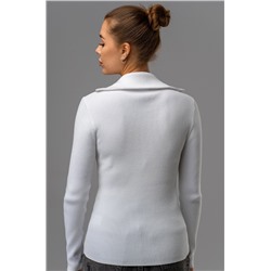 Женский джемпер в рубчик с воротником на молнии Happyfox