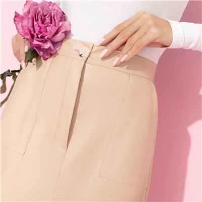 Юбка с карманами, Откровенно шикарная (беж)