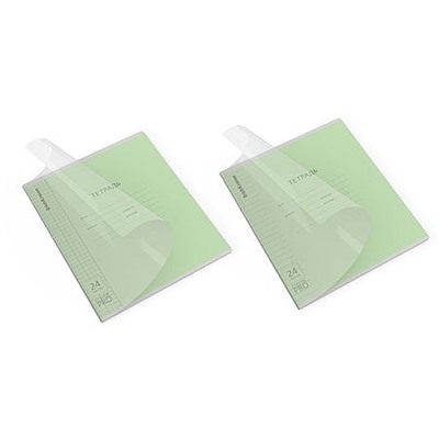 Тетрадь  24л клетка/линейка с пластиковой обложкой 64627 Классика CoverPrо fizzy, зеленая (Отгрузка кратно 10шт) ErichKrause