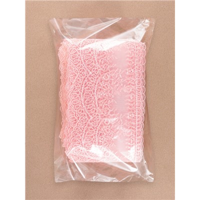 Кружево на сетке, 95 мм, 11±1 м, нежно-розовое