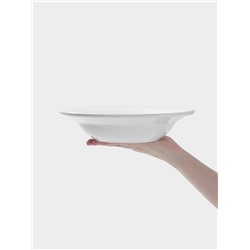 Тарелка глубокая Hanna Knövell, 1.03 л, d=25.5 см, фарфор, белая