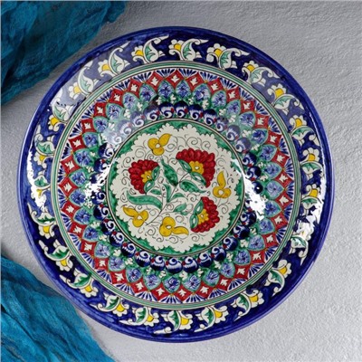 Супница Риштанская Керамика, 2.4 л, d=28 см, керамика, синяя