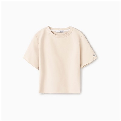 Футболка детская KAFTAN, размер 36 (134-140 см), бежевая