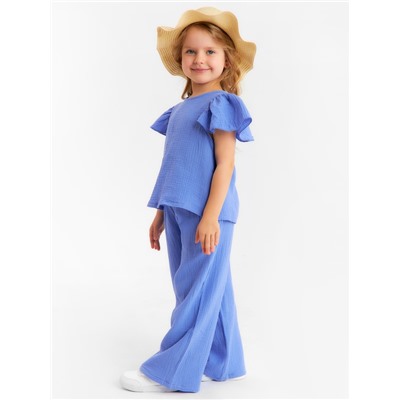 Футболка для девочки из муслина KAFTAN, фиолетовая, рост 116 см