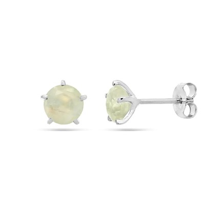 Серьги из серебра лунный камень, Гвоздики3