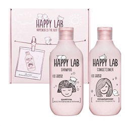 Happy Lab Набор средств для ухода за волосами / Шампунь «Восстановление & Питание» + Кондиционер «Блеск & Гладкость», 300 мл x 2 27720