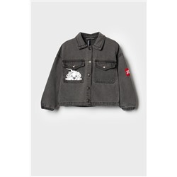 Куртка текстильная джинсовая для девочек PLAYTODAY, 1240578